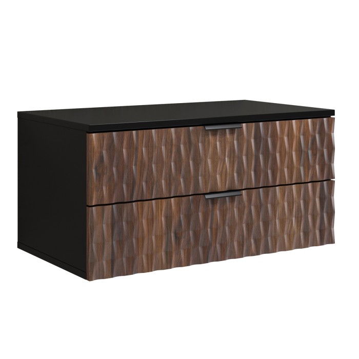 Meuble sous-vasque collection KING – Chêne foncé et noir