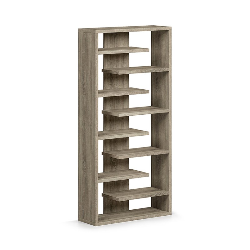 Bibliothèque large design, coloris bois collection MIRE