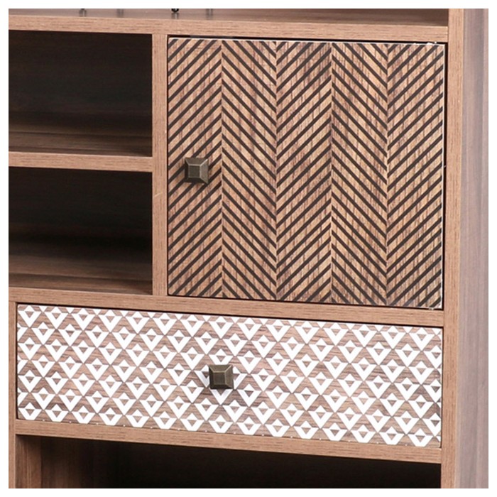 Bibliothèque ALTA coloris chêne clair avec 2 portes et 1 tiroir – Design scandinave et rangement pratique