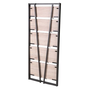 Étagères - Présentoir pliable sur 5 niveaux collection DARYL – Style industriel, coloris chêne et noir