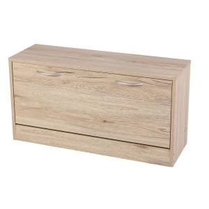 Meuble à chaussures 1 porte – 80x27xH42 cm, coloris chêne sonoma – Collection SONORIA