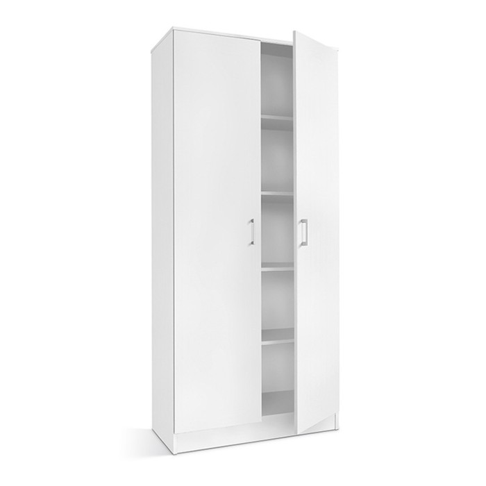 Armoire de rangement REY 80cm, idéal pour votre entrée, votre buanderie ou encore votre salle de bain.