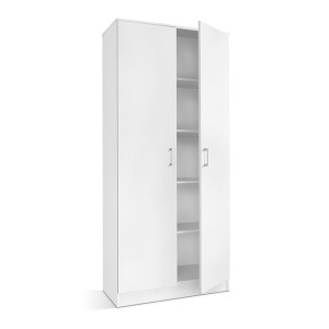 Armoire de rangement REY 80cm, idéal pour votre entrée, votre buanderie ou encore votre salle de bain.