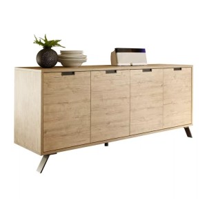 Buffet 4 portes, collection SHOW, coloris chêne clair
