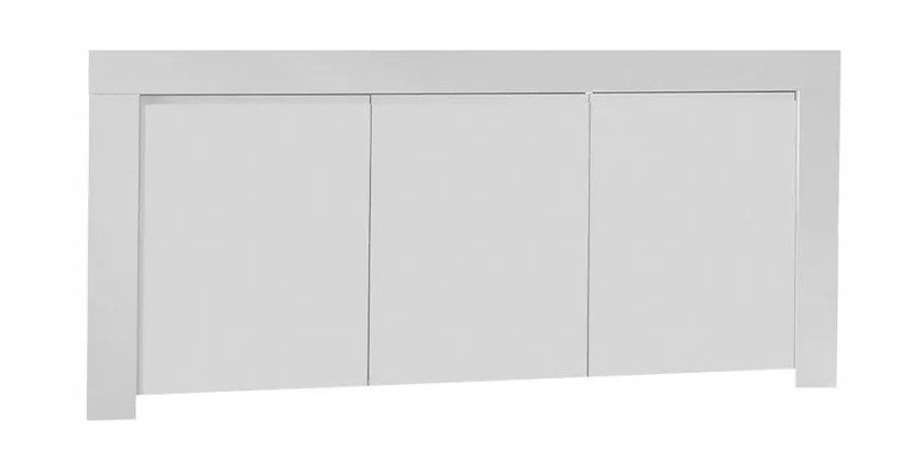 Buffet 3 portes, collection FOLOMI, coloris blanc laqué brillant