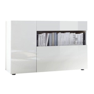 Buffet 1 tiroir et 2 portes, collection KALO, coloris blanc, idéal dans votre salon