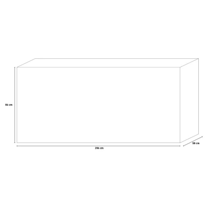 Buffet 3 portes et 3 tiroirs, collection SHOW, coloris chêne clair