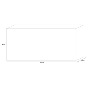 Buffet 3 portes et 3 tiroirs, collection SHOW, coloris chêne clair