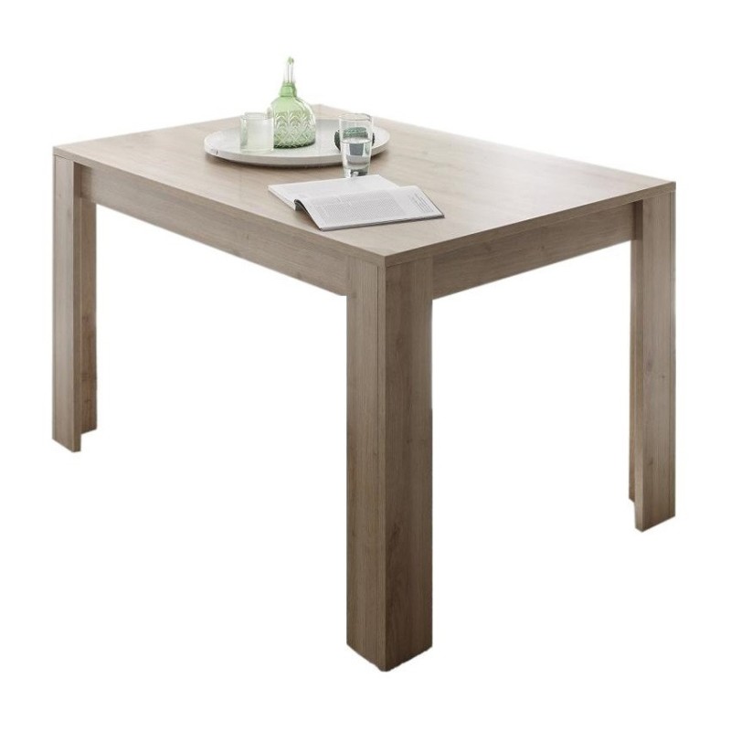 Table 180x90, Collection ZEFIR, coloris chêne clair, idéal pour votre salle à manger