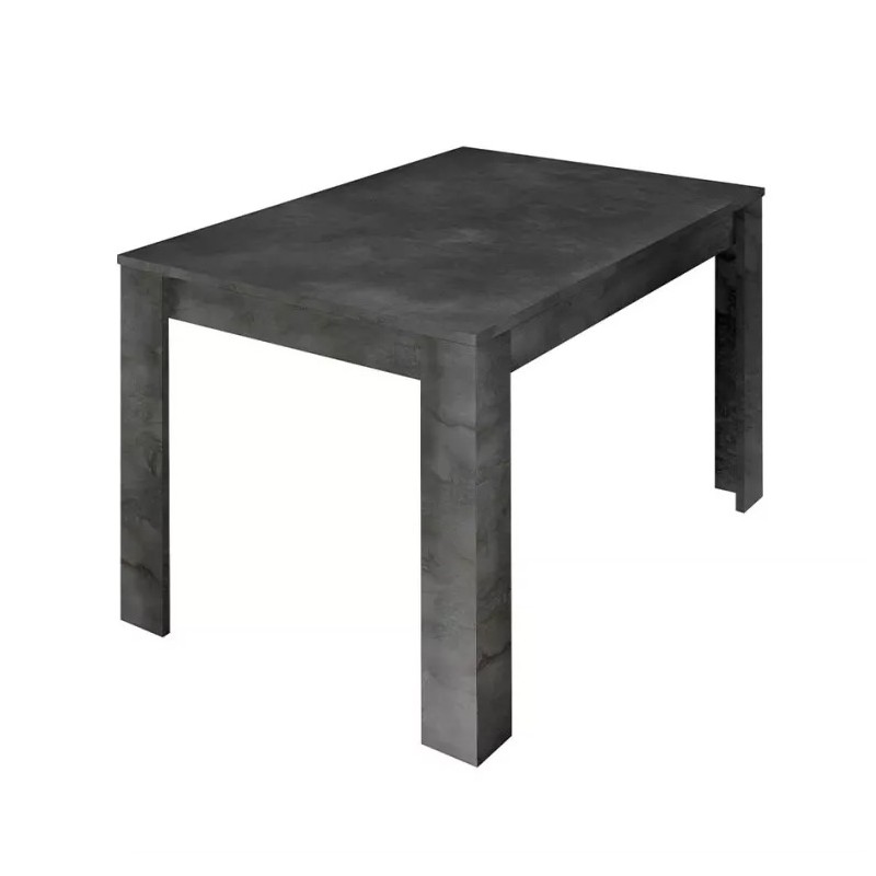 Table extensible Collection URBAN couleur gris foncé effet béton, dimensions 137x90cm