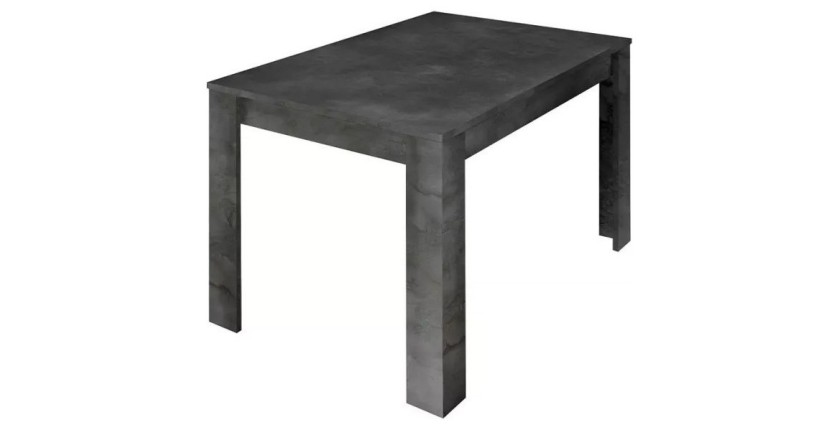 Table extensible Collection URBAN couleur gris foncé effet béton, dimensions 137x90cm