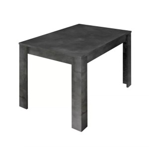 Table extensible Collection URBAN couleur gris foncé effet béton, dimensions 137x90cm