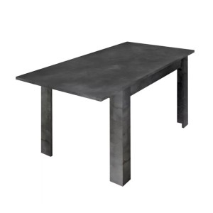 Table extensible Collection URBAN couleur gris foncé effet béton, dimensions 137x90cm