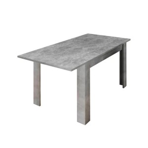 Table extensible Collection URBAN couleur béton, dimensions 137x90cm