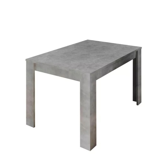 Table extensible Collection URBAN couleur béton, dimensions 137x90cm