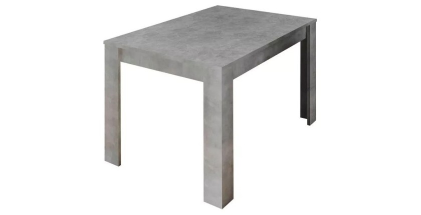 Table extensible Collection URBAN couleur béton, dimensions 137x90cm