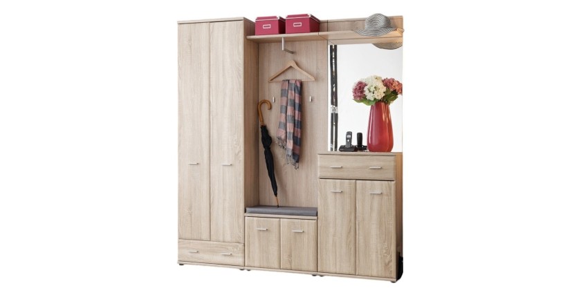 Meuble d'entrée - ARIA 3 - Coloris chêne