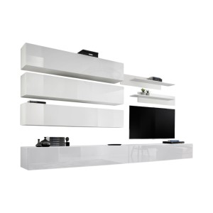 Ensemble de meubles suspendus collection FLY J1 . Coloris blanc.