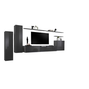 Ensemble de meubles de salon collection SWITCH I design, coloris gris brillant.