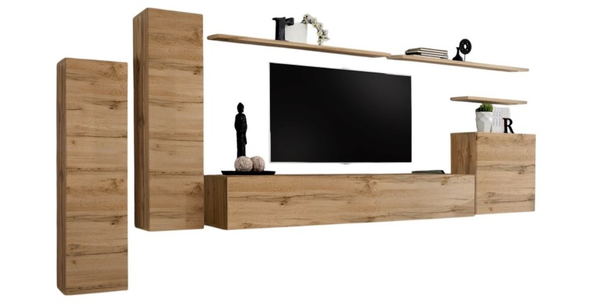 Ensemble de meubles de salon collection SWITCH I design, coloris chêne Wotan.
