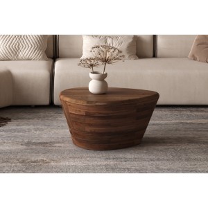 Table basse petit modèle en bois massif collection BALI - Style ethnique et design