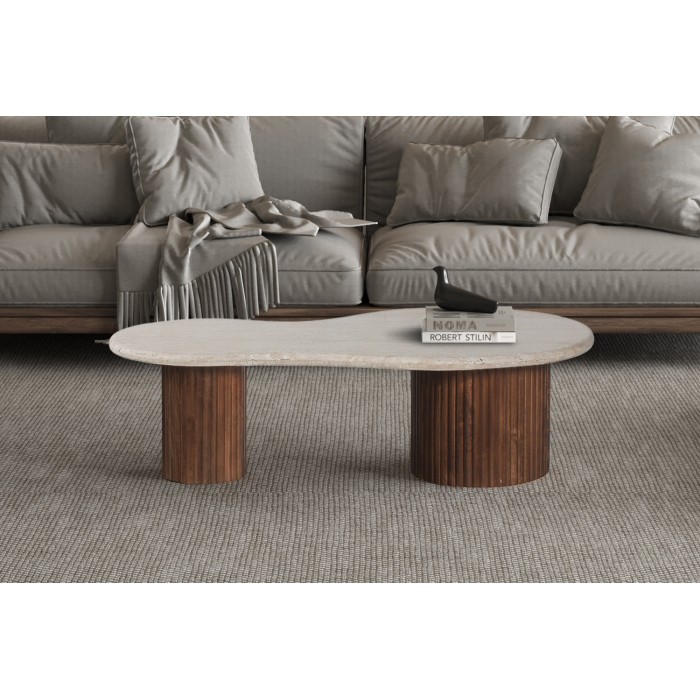 Table basse en bois massif collection DELHI - Style ethnique et design