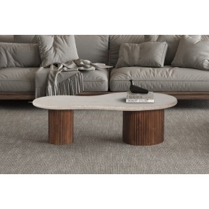 Table basse en bois massif collection DELHI - Style ethnique et design