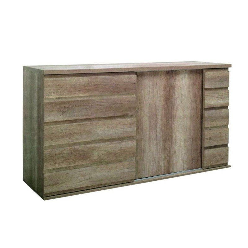 Buffet 2 portes coulissantes ROMI - Coloris dab canyon - 160 x 99 x 55 cm