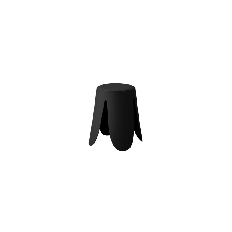 Tabouret OSTIN coloris noir, grâce a son design atypique il s'adapte a tous types de salon