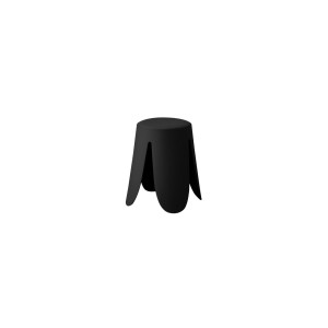 Tabouret OSTIN coloris noir, grâce a son design atypique il s'adapte a tous types de salon