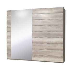 Armoire, garde robe ROMI deux portes coulissantes 200 cm, coloris dab canyon. Meuble design