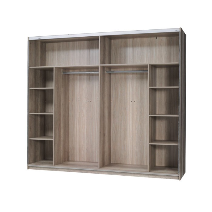 Armoire ROMI – 2 portes coulissantes avec miroir – L200 cm