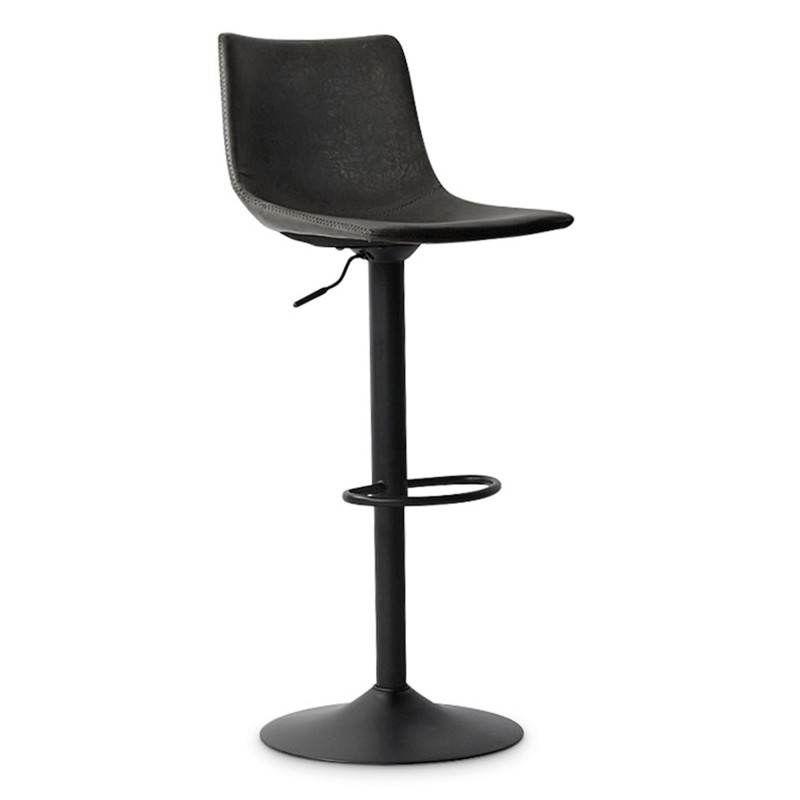 Tabouret de bar style vintage coloris noir. Collection SOUL