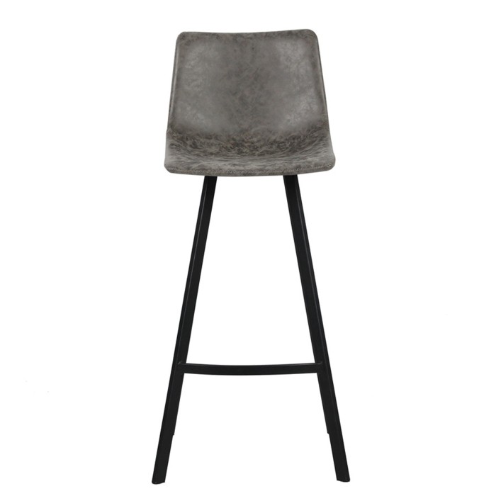 Chaise de comptoir OZON – PU gris – H108 x L49 x P47 cm