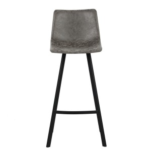 Chaise de comptoir OZON – PU gris – H108 x L49 x P47 cm
