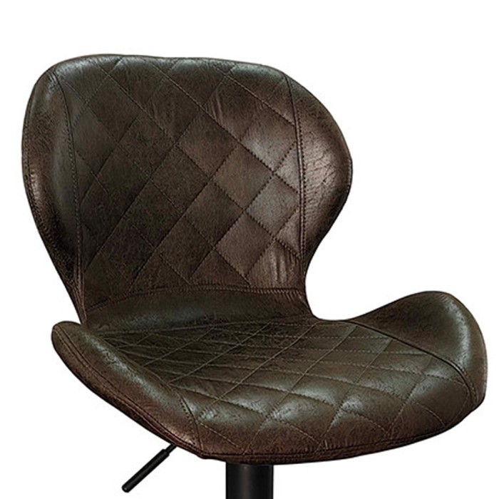 Tabouret de bar style vintage coloris brun foncé. Collection MABEL