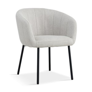 Chaise SEVILLE – Tissu beige – Pieds en métal – Hauteur 79 cm – Style contemporain