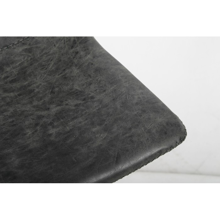 Chaise de comptoir OZON – PU noir – Pieds en métal – Hauteur 98 cm – Style industriel