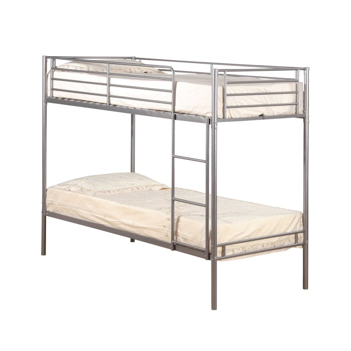 Lit superposé 90x200 collection LUCKY, coloris Gris