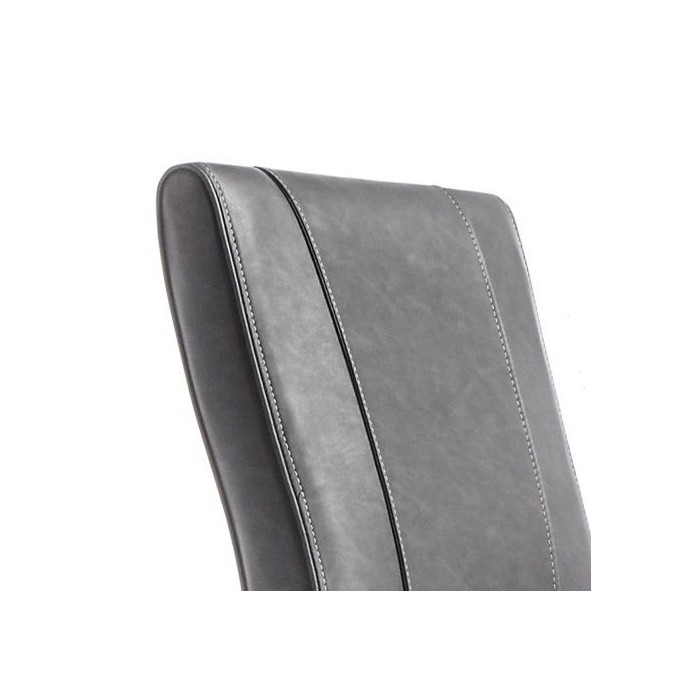 Chaise URBAN – Simili cuir gris – H99 x L46 x P63 cm