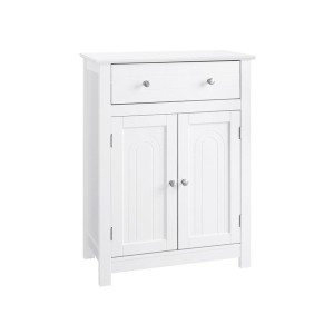 Placard de salle de bain CLEAN – 1 tiroir, 2 portes – Coloris blanc – Design fonctionnel