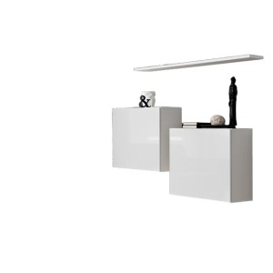 Ensemble meubles de salon SWITCH SBI design, coloris blanc brillant.