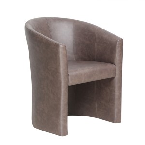 Fauteuil de salon KYOTO – Confortable – Brun foncé – Style vintage