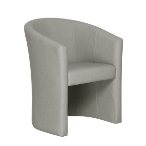 Fauteuil de salon KYOTO – Confortable – Gris clair – Style vintage