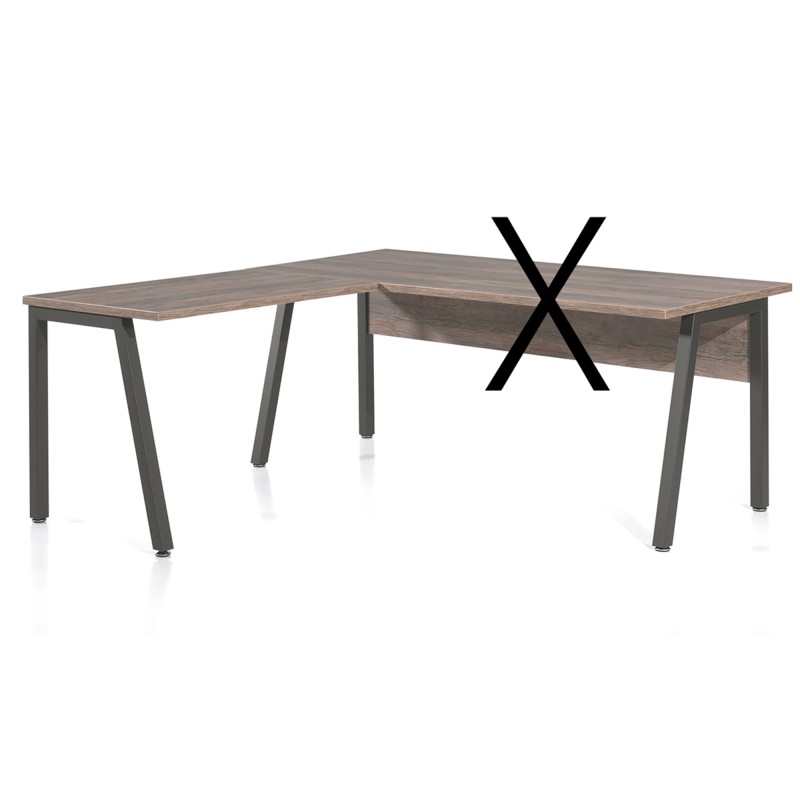 Retour de bureau 100 cm SOON – Chêne vieilli et noir 