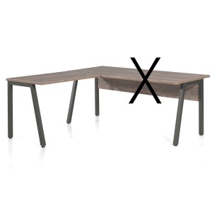 Retour de bureau 100 cm SOON – Chêne vieilli et noir 