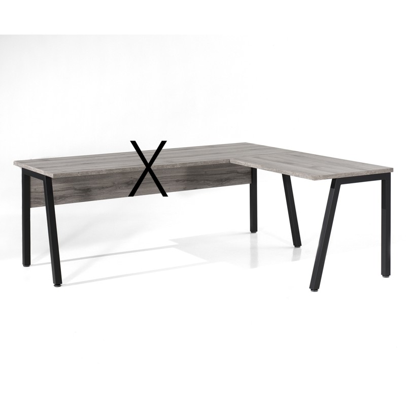 Retour de bureau 100 cm SOON – Chêne Sherman gris et noir