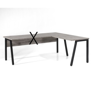 Retour de bureau 100 cm SOON – Chêne Sherman gris et noir