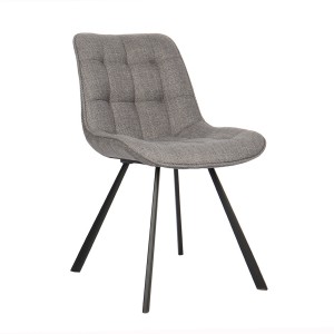 Chaise PALMA – Tissu gris clair – L51 x H80 x P61 cm – Élégance et confort