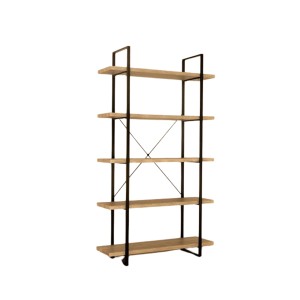 Étagère industrielle SHELVES – 5 niveaux – Bois et métal – Design loft tendance